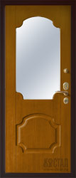 Дверь с панелью фибропараллель со встроенным зеркалом