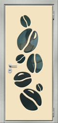 декоративная крашеная панель Силуэт кофе для металлических дверей СТАЛ